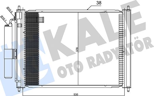 KALE OTO RADYATÖR 345270 - Конденсатор, кондиціонер autocars.com.ua