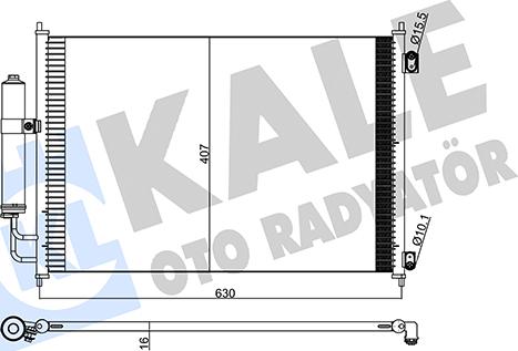 KALE OTO RADYATÖR 345275 - Конденсатор, кондиціонер autocars.com.ua