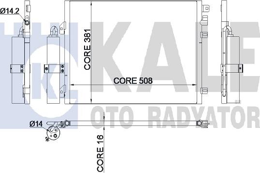 KALE OTO RADYATÖR 345285 - Конденсатор, кондиціонер autocars.com.ua