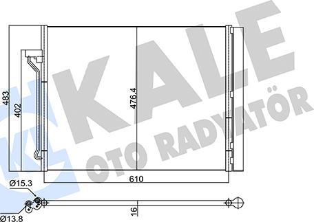 KALE OTO RADYATÖR 345315 - Конденсатор, кондиціонер autocars.com.ua