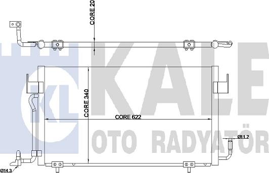 KALE OTO RADYATÖR 345340 - Конденсатор, кондиціонер autocars.com.ua