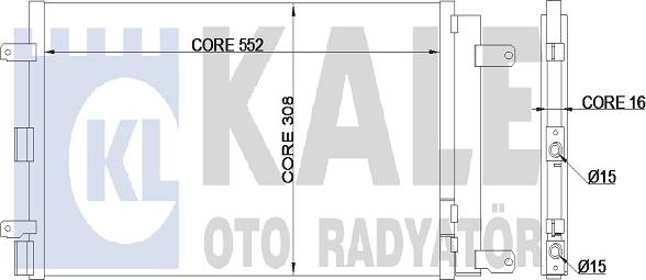 KALE OTO RADYATÖR 345355 - Конденсатор, кондиціонер autocars.com.ua