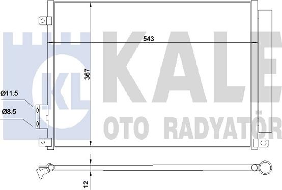KALE OTO RADYATÖR 345360 - Конденсатор, кондиціонер autocars.com.ua