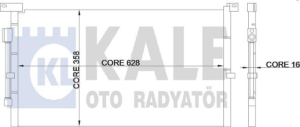 KALE OTO RADYATÖR 345375 - Конденсатор, кондиціонер autocars.com.ua