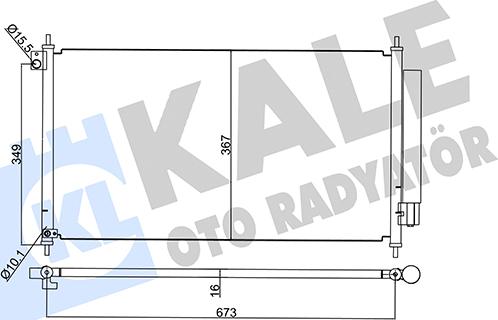 KALE OTO RADYATÖR 345395 - Конденсатор, кондиціонер autocars.com.ua