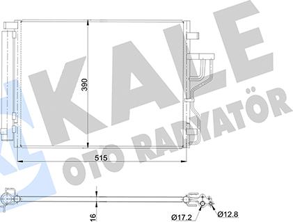 KALE OTO RADYATÖR 345420 - Конденсатор, кондиціонер autocars.com.ua