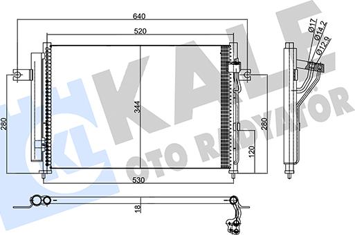 KALE OTO RADYATÖR 345430 - Конденсатор, кондиціонер autocars.com.ua