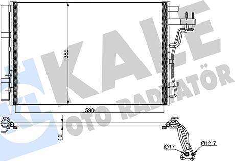 KALE OTO RADYATÖR 345470 - Конденсатор, кондиціонер autocars.com.ua