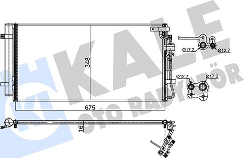 KALE OTO RADYATÖR 345475 - Конденсатор, кондиціонер autocars.com.ua