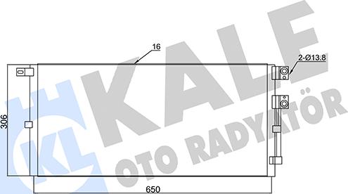 KALE OTO RADYATÖR 345480 - Конденсатор, кондиціонер autocars.com.ua