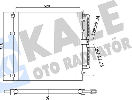 KALE OTO RADYATÖR 345485 - Конденсатор, кондиціонер autocars.com.ua