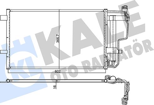 KALE OTO RADYATÖR 345490 - Конденсатор, кондиціонер autocars.com.ua