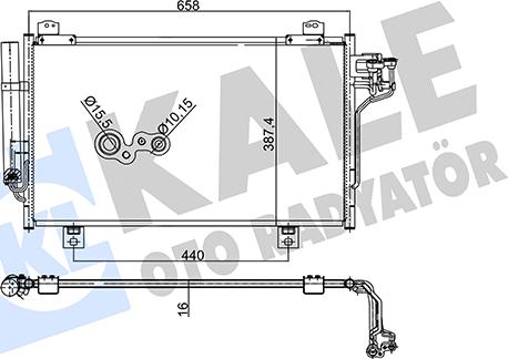 KALE OTO RADYATÖR 345505 - Конденсатор, кондиціонер autocars.com.ua