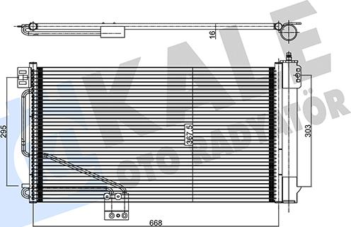 KALE OTO RADYATÖR 345520 - Конденсатор, кондиціонер autocars.com.ua
