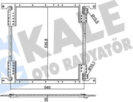 KALE OTO RADYATÖR 345540 - Конденсатор, кондиціонер autocars.com.ua