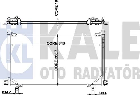 KALE OTO RADYATÖR 345545 - Конденсатор, кондиціонер autocars.com.ua