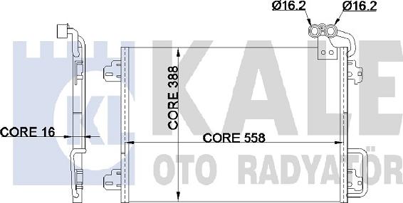 KALE OTO RADYATÖR 345550 - Конденсатор, кондиціонер autocars.com.ua