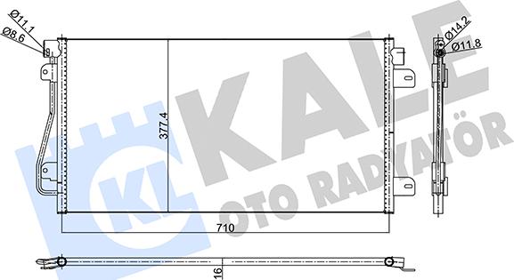 KALE OTO RADYATÖR 345555 - Конденсатор, кондиціонер autocars.com.ua