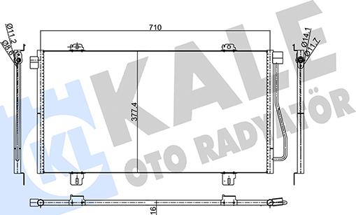 KALE OTO RADYATÖR 345560 - Конденсатор, кондиціонер autocars.com.ua