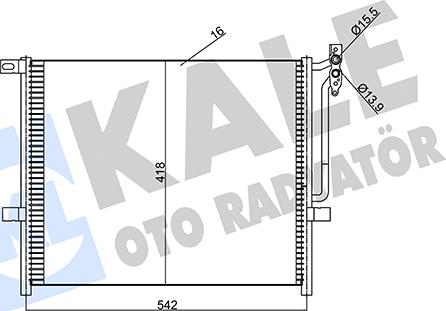 KALE OTO RADYATÖR 345625 - Конденсатор, кондиціонер autocars.com.ua