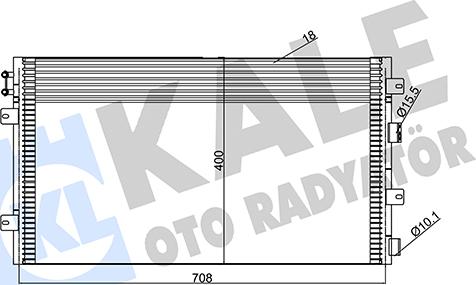 KALE OTO RADYATÖR 345645 - Конденсатор, кондиціонер autocars.com.ua