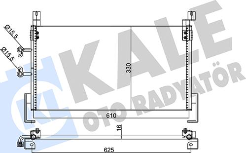 KALE OTO RADYATÖR 345650 - Конденсатор, кондиціонер autocars.com.ua