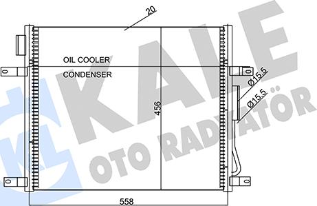 KALE OTO RADYATÖR 345660 - Конденсатор, кондиціонер autocars.com.ua