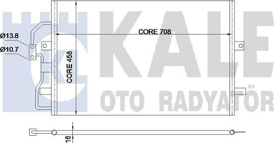 KALE OTO RADYATÖR 345670 - Конденсатор, кондиціонер autocars.com.ua