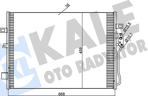 KALE OTO RADYATÖR 345680 - Конденсатор, кондиціонер autocars.com.ua