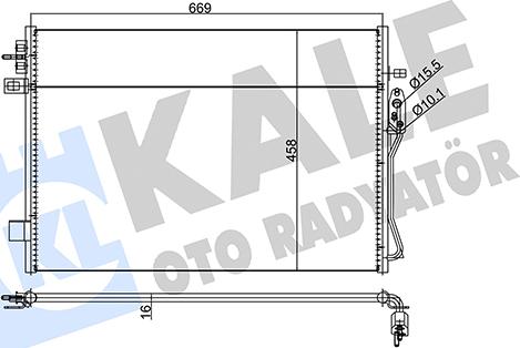 KALE OTO RADYATÖR 345685 - Конденсатор, кондиціонер autocars.com.ua