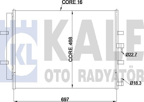 KALE OTO RADYATÖR 345695 - Конденсатор, кондиціонер autocars.com.ua