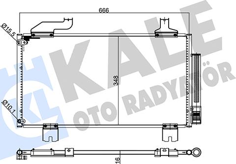 KALE OTO RADYATÖR 345715 - Конденсатор, кондиціонер autocars.com.ua