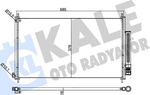 KALE OTO RADYATÖR 345720 - Конденсатор, кондиціонер autocars.com.ua