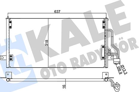 KALE OTO RADYATÖR 345765 - Конденсатор, кондиціонер autocars.com.ua