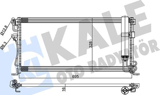 KALE OTO RADYATÖR 345770 - Конденсатор, кондиціонер autocars.com.ua