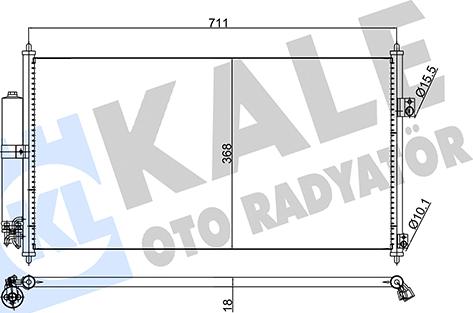 KALE OTO RADYATÖR 345795 - Конденсатор, кондиціонер autocars.com.ua