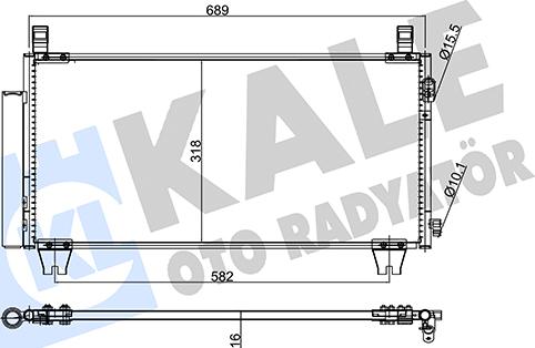 KALE OTO RADYATÖR 345825 - Конденсатор, кондиціонер autocars.com.ua