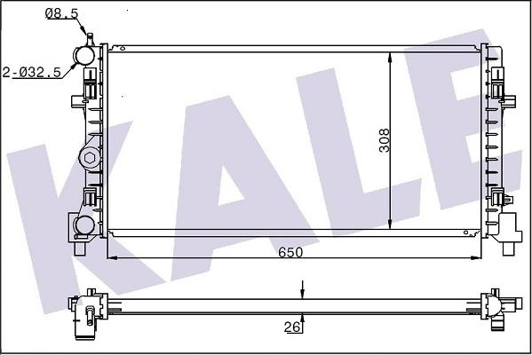 KALE OTO RADYATÖR 345835 - Радіатор, охолодження двигуна autocars.com.ua