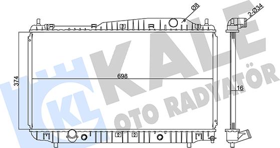 KALE OTO RADYATÖR 345885 - Радіатор, охолодження двигуна autocars.com.ua