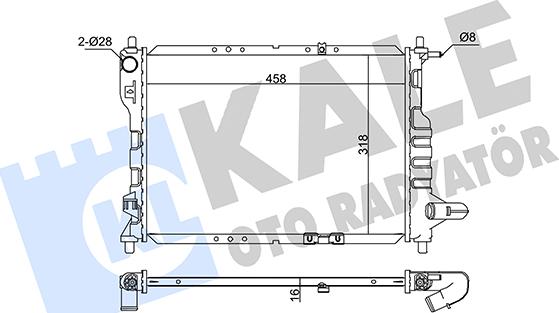 KALE OTO RADYATÖR 345890 - Радіатор, охолодження двигуна autocars.com.ua