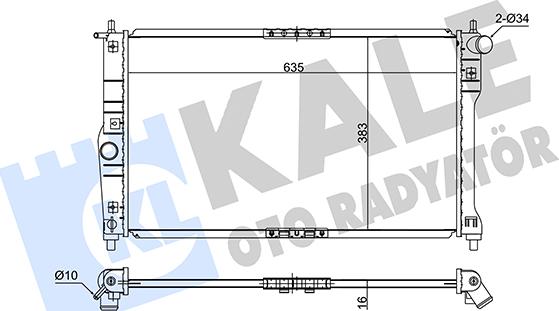 KALE OTO RADYATÖR 345895 - Радіатор, охолодження двигуна autocars.com.ua