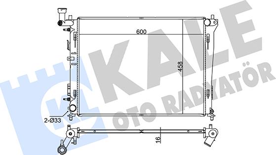 KALE OTO RADYATÖR 345930 - Радіатор, охолодження двигуна autocars.com.ua