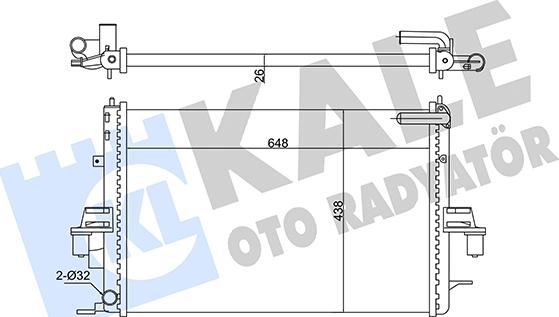 KALE OTO RADYATÖR 345955 - Радиатор, охлаждение двигателя autodnr.net