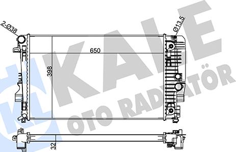 KALE OTO RADYATÖR 345980 - Радіатор, охолодження двигуна autocars.com.ua