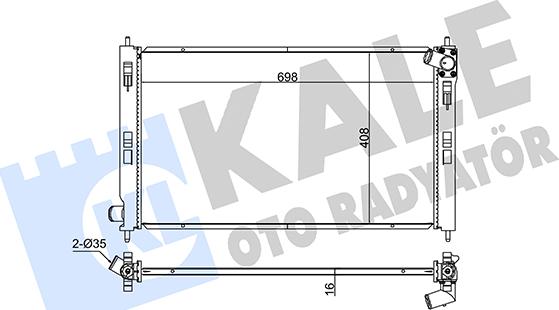 KALE OTO RADYATÖR 345990 - Радіатор, охолодження двигуна autocars.com.ua