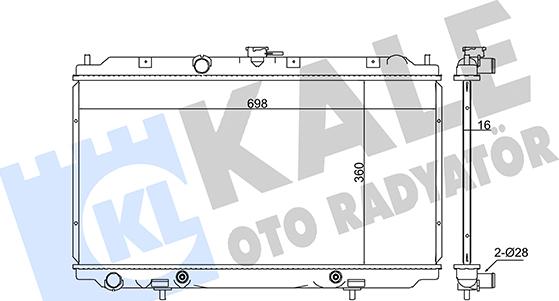 KALE OTO RADYATÖR 345995 - Радіатор, охолодження двигуна autocars.com.ua