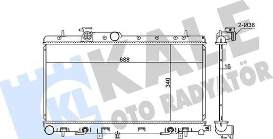 KALE OTO RADYATÖR 346020 - Радіатор, охолодження двигуна autocars.com.ua