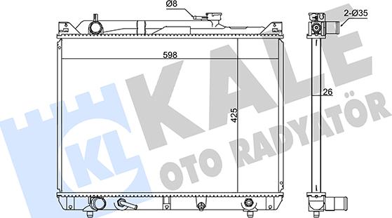 KALE OTO RADYATÖR 346035 - Радіатор, охолодження двигуна autocars.com.ua