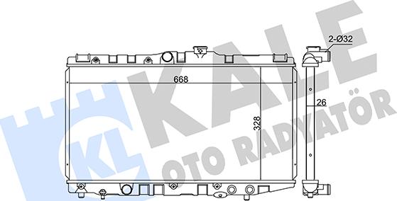 KALE OTO RADYATÖR 346045 - Радіатор, охолодження двигуна autocars.com.ua