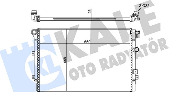 KALE OTO RADYATÖR 346060 - Радіатор, охолодження двигуна autocars.com.ua